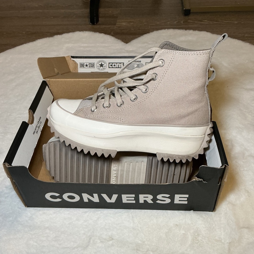 Converse Light Gray Platform High-Tops